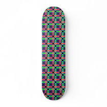 Serape Neon Plaid skateboards by gopherus Serape Neon Plaid skateboards