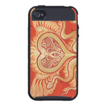 Seraphim (Winged Heart & Flaming Snakes) iPhone 4/4S Case