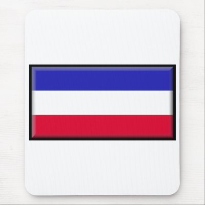 Serbia and Montenegro Flag Mouse Pads by jacinto888