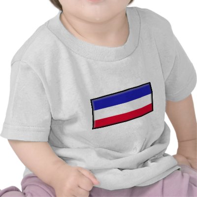 Serbia and Montenegro Flag Tee Shirt by jacinto888