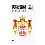 Serbia coat of arms postage