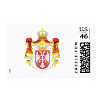 Serbia coat of arms postage stamps