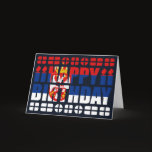 Serbia Flag Birthday Card