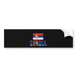 Serbia flag bumper sticker