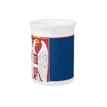 Serbia Flag Drink Pitcher
