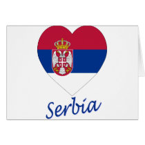 Serbia Flag Heart cards by Vexillophile Serbia Flag Heart cards
