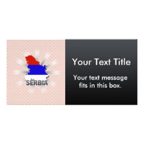Serbia Flag Map 2.0 Photo Card Template