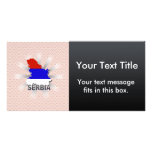 Serbia Flag Map 2.0 Photo Card Template