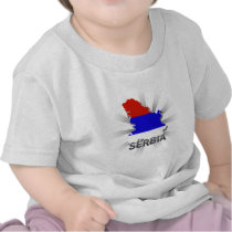 Serbia Flag Map 2.0 T-shirts