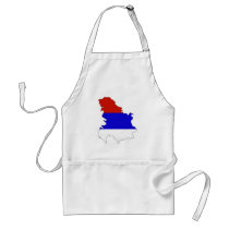 Serbia flag map aprons by FlagStore Serbia flag map aprons