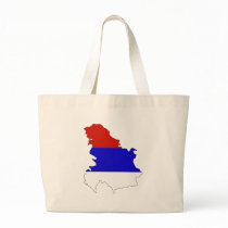 Serbia flag map bags