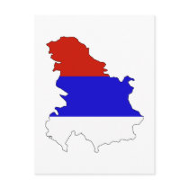Serbia flag map postcards by FlagStore Serbia flag map postcards