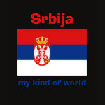 Serbia Flag Map Text Ladies Baby Doll