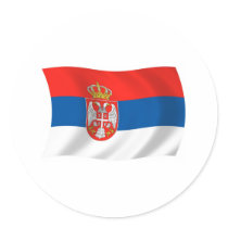Serbia Flag Sticker by LivingFlags2 Serbia Flag Sticker