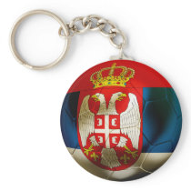 Serbia Football Keychain