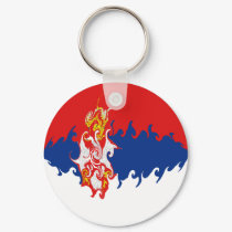 Serbia Gnarly Flag keychains