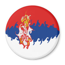 Serbia Gnarly Flag magnets
