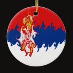 Serbia Gnarly Flag ornaments