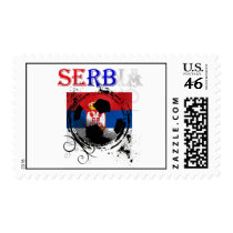 Serbia logo flag Srbija gifts for soccer coaches Postage Stamp