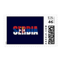 Serbia logo flag Srbija logo for soccer supporters Stamp