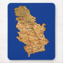 Serbia Map Mousepad by FlagAndMap Serbia Map Mousepad