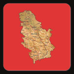 Serbia Map Sticker