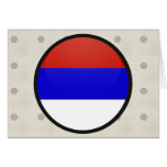 Serbia quality Flag Circle Cards
