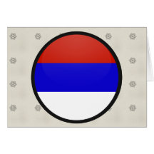 Serbia quality Flag Circle Cards