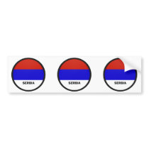 Serbia Roundel quality Flag Bumper Stickers
