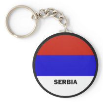 Serbia Roundel quality Flag Keychains