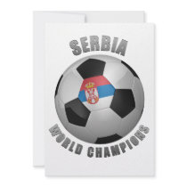 SERBIA SOCCER CHAMPIONS PERSONALIZED INVITATIONS