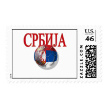 Serbia soccer gifts and Srbija Football fans tees Stamp