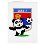 This adorable little panda is too cute! He's featured in front of a large flag from Serbia and ready to play football and score some goals. This cute design is perfect for football players and soccer fans! You can totally customize this gift! Change the color, move the design around, add your own text or images -- make it your own!