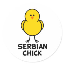 Serbian Chick stickers by chicktshirts8 Serbian Chick stickers
