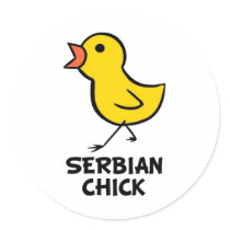 Serbian Chick stickers by chicktshirts8 Serbian Chick stickers