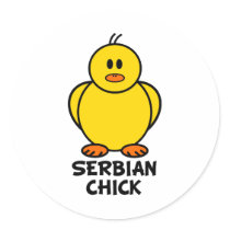 Serbian Chick stickers by chicktshirts8 Serbian Chick stickers