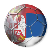 Serbian soccer ball for all lovers of Srbija magnets by SoccerJersey Serbian soccer ball for all lovers of Srbija magnets