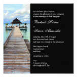 Serenade Jetty Maldives Beach Wedding -black Personalised Invitation