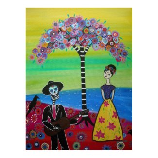 Serenading Day of the Dead Poster print