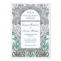 Serene Art Nouveau Wedding Invitations