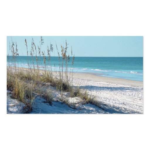 Serene Beach Sea Oats & Blue Water Business Card