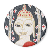 serene buddha Round Magnet
