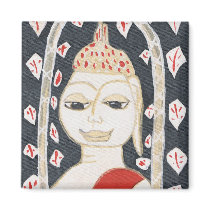 serene buddha Square Magnet