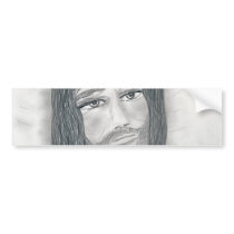 Serene Jesus Bumper Stickers