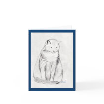 Serene Kitty Blank Note Card