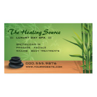 Serene Massage and Spa Appointment Business Card