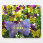 Serene Pansies Mousepad mousepads