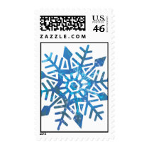 Serene Snowflake Postage Stamps