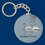 Serene Swans Keychain keychains
