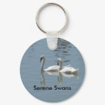 Serene Swans Keychain